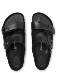 schwarze Ledersandalen von Birkenstock