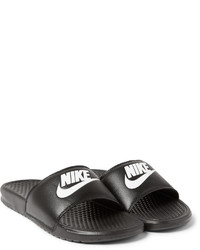 schwarze Ledersandalen von Nike