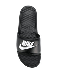 schwarze Ledersandalen von Nike