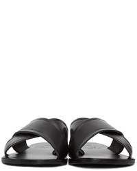 schwarze Ledersandalen von Ancient Greek Sandals