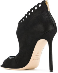 schwarze Ledersandalen von Jimmy Choo