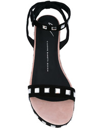 schwarze Ledersandalen von Giuseppe Zanotti Design