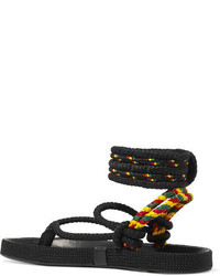 schwarze Ledersandalen von Etoile Isabel Marant