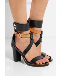 schwarze Ledersandalen von Isabel Marant