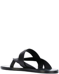 schwarze Ledersandalen von DSQUARED2