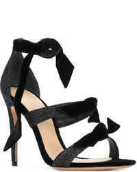 schwarze Ledersandalen von Alexandre Birman