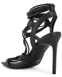 schwarze Ledersandalen von Senso