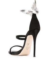 schwarze Ledersandalen von Giuseppe Zanotti Design