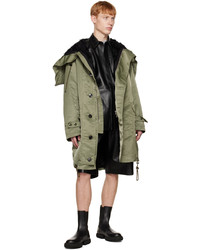 schwarze Shirtjacke aus Leder von Dries Van Noten