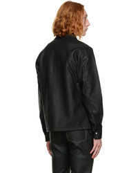 schwarze Shirtjacke aus Leder von Séfr