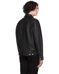 schwarze Shirtjacke aus Leder von Won Hundred
