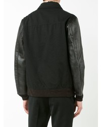 schwarze Shirtjacke aus Leder von Junya Watanabe
