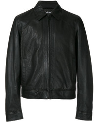 schwarze Shirtjacke aus Leder von Just Cavalli