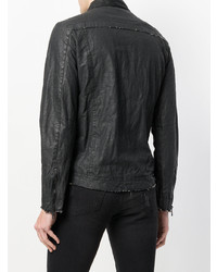 schwarze Shirtjacke aus Leder von Giorgio Brato