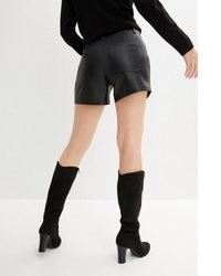 schwarze Ledershorts von bonprix