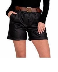 schwarze Ledershorts von Mississhop