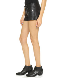 schwarze Ledershorts von True Religion