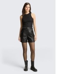 schwarze Ledershorts von Tom Tailor Denim