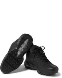schwarze Lederstiefel von Nike