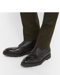 schwarze Lederstiefel von John Lobb