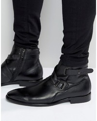 schwarze Lederstiefel von Aldo