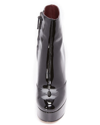 schwarze Lederstiefel von Marc Jacobs