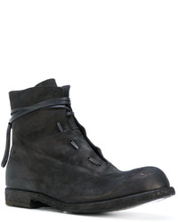 schwarze Lederstiefel von Officine Creative