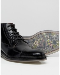 schwarze Lederstiefel von Ted Baker