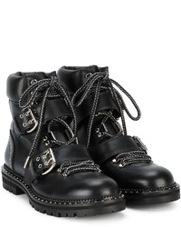 schwarze Lederstiefel von Jimmy Choo