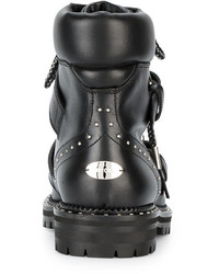 schwarze Lederstiefel von Jimmy Choo