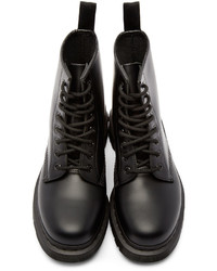 schwarze Lederstiefel von Dr. Martens