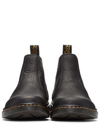 schwarze Lederstiefel von Dr. Martens