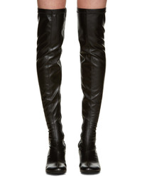 schwarze Lederstiefel von Stella McCartney