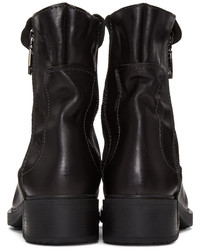 schwarze Lederstiefel von Diesel