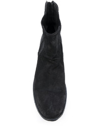 schwarze Lederstiefel von Officine Creative