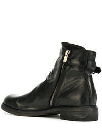 schwarze Lederstiefel von Officine Creative