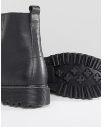 schwarze Lederstiefel von Park Lane