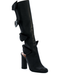 schwarze Lederstiefel von Marco De Vincenzo