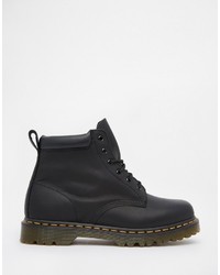 schwarze Lederstiefel von Dr. Martens