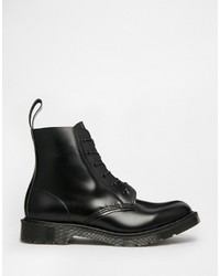 schwarze Lederstiefel von Dr. Martens