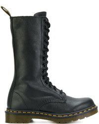 schwarze Lederstiefel von Dr. Martens