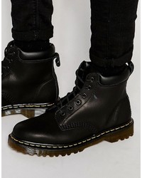 schwarze Lederstiefel von Dr. Martens