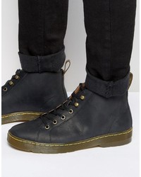 schwarze Lederstiefel von Dr. Martens