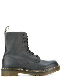 schwarze Lederstiefel von Dr. Martens