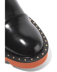 schwarze Lederstiefel von Stella McCartney