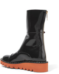 schwarze Lederstiefel von Stella McCartney