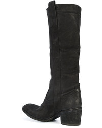 schwarze Lederstiefel von Fauzian Jeunesse'