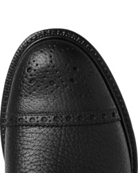 schwarze Lederstiefel von Brioni