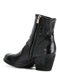 schwarze Lederstiefel von Officine Creative