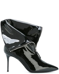 schwarze Lederstiefel von Giuseppe Zanotti Design